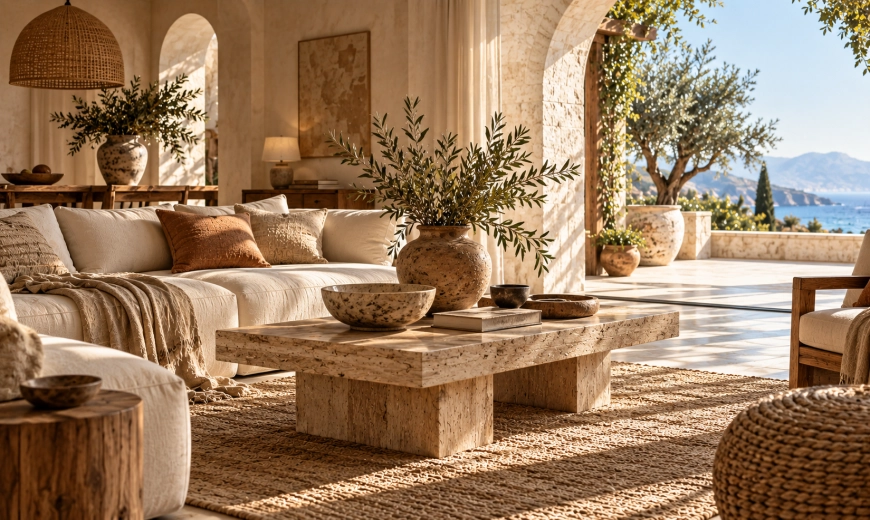 Mediterranean Home Decor: Natural Materials, Warm Tones & Simple Living