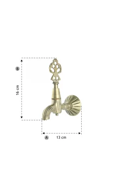 Antique Brass Hammam Wall Faucet
