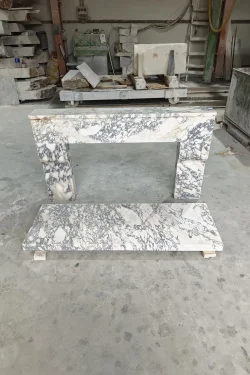 Calacatta Viola Marble Fireplace Mantel