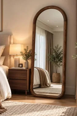 Full-Length Wooden Mirror