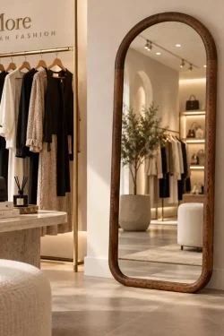 Full-Length Wooden Mirror