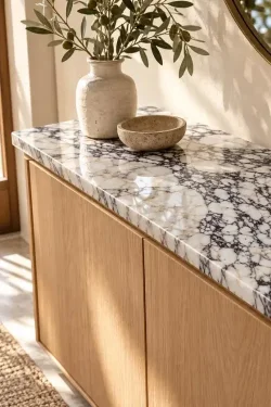 Natural Stone Console Top – Marble & Travertine Tabletop
