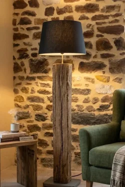 Reclaimed Wood Floor Lamp