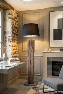 Reclaimed Wood Floor Lamp
