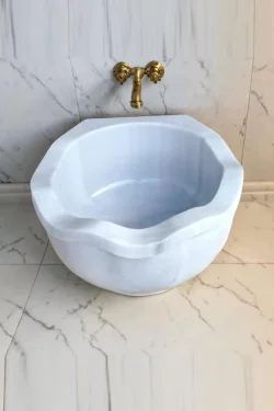 White Marble Bathroom Sink