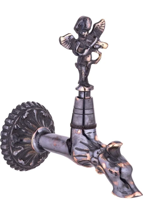 Angel Motif Aged Brass Hammam Faucet