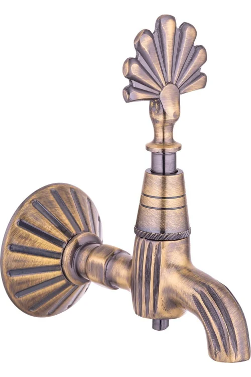 Antique Brass Hammam Wall Faucet – Ottoman Inspired
