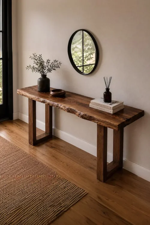Walnut Console Table