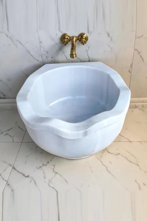 White Marble Bathroom Sink